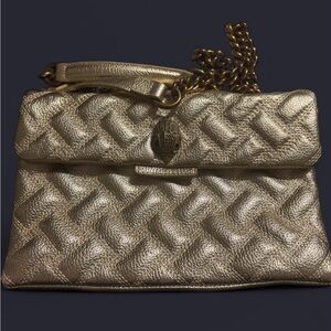 Kurt Geiger Gold Quilted Shoulder Bag